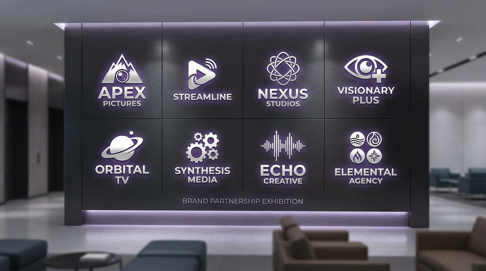 青柠视频合作影视品牌Logo墙